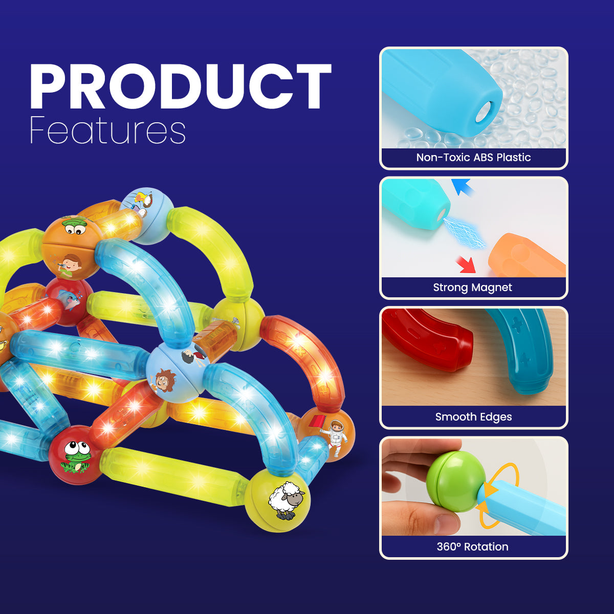 Light Magnetic Sticks Blocks