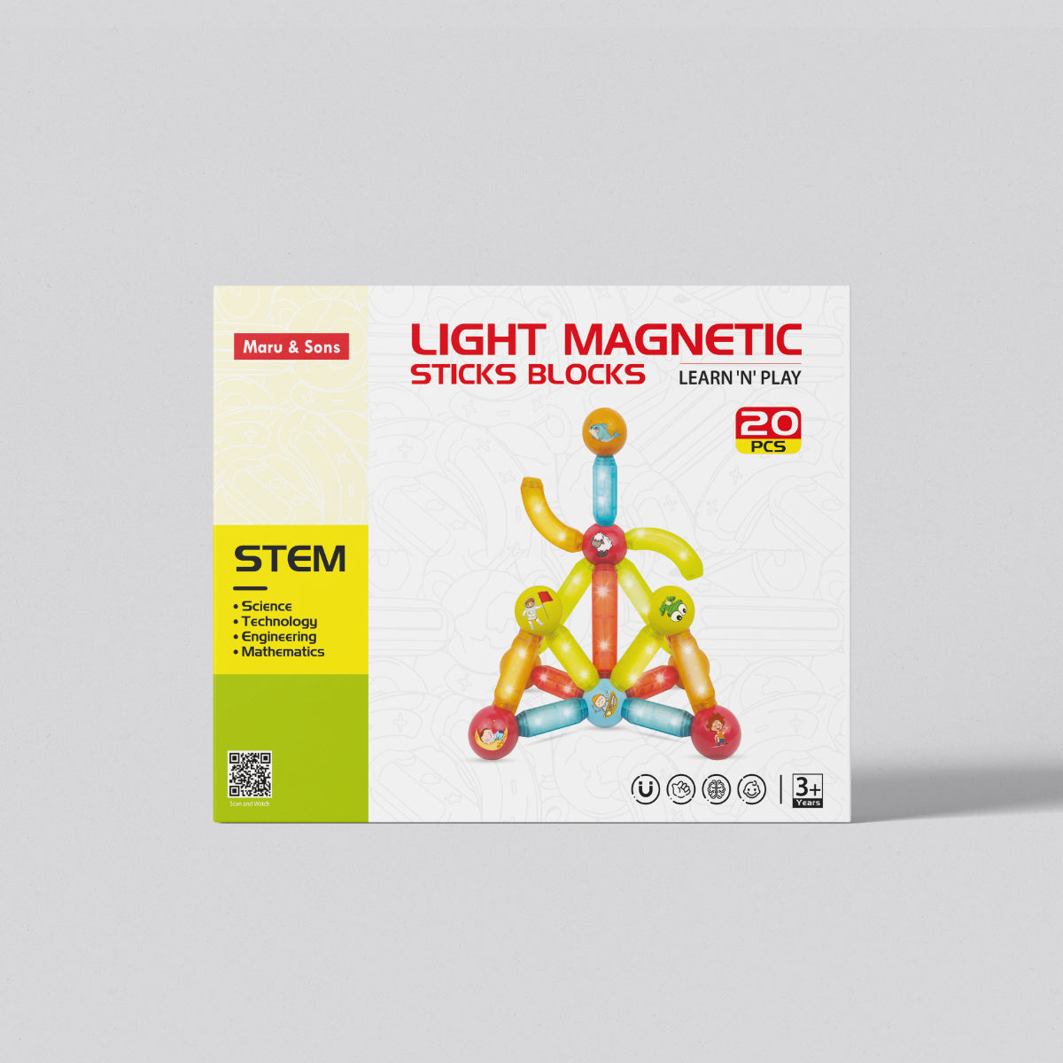 Light Magnetic Sticks Blocks