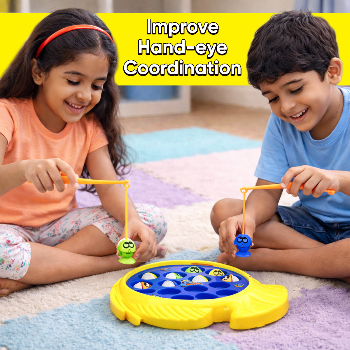 Mini Monk Musical Fishing Game for Kids