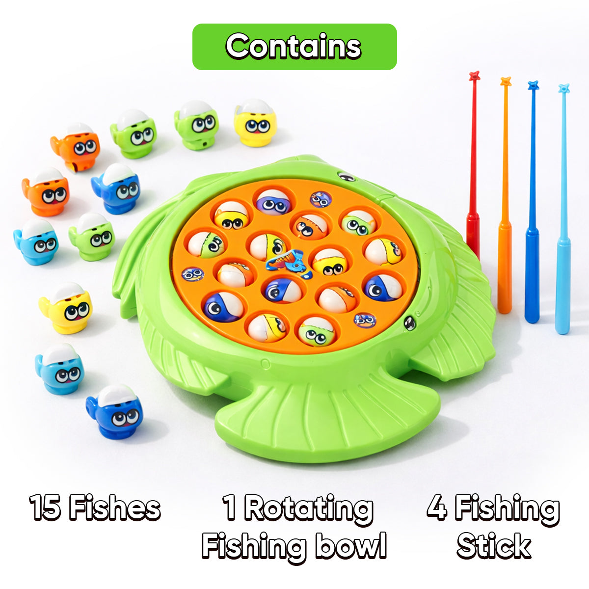 Mini Monk Musical Fishing Game for Kids