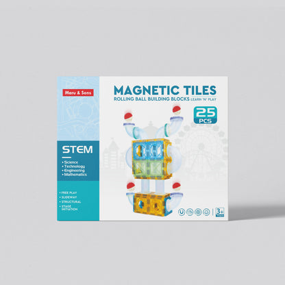 Magnetic Tiles Rolling Balls Building Blocks
