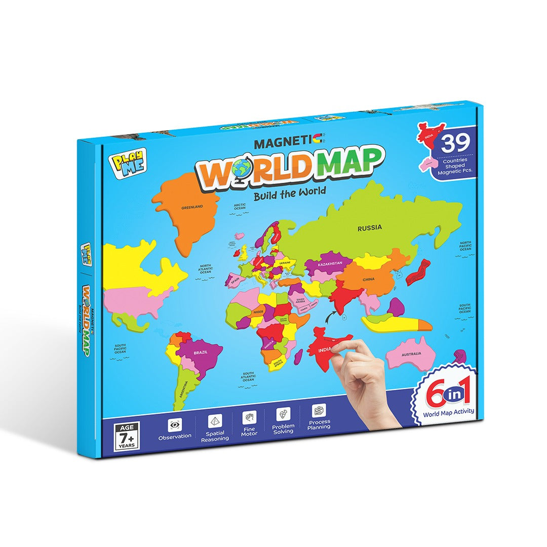 Mini Monk Magnetic World Map Puzzle
