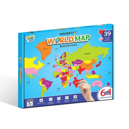 Mini Monk Magnetic World Map Puzzle