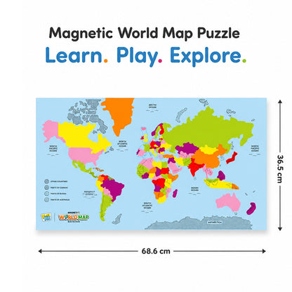 Mini Monk Magnetic World Map Puzzle