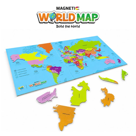 Mini Monk Magnetic World Map Puzzle