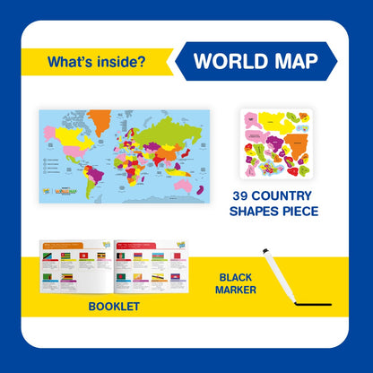 Mini Monk Magnetic World Map Puzzle
