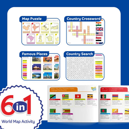 Mini Monk Magnetic World Map Puzzle