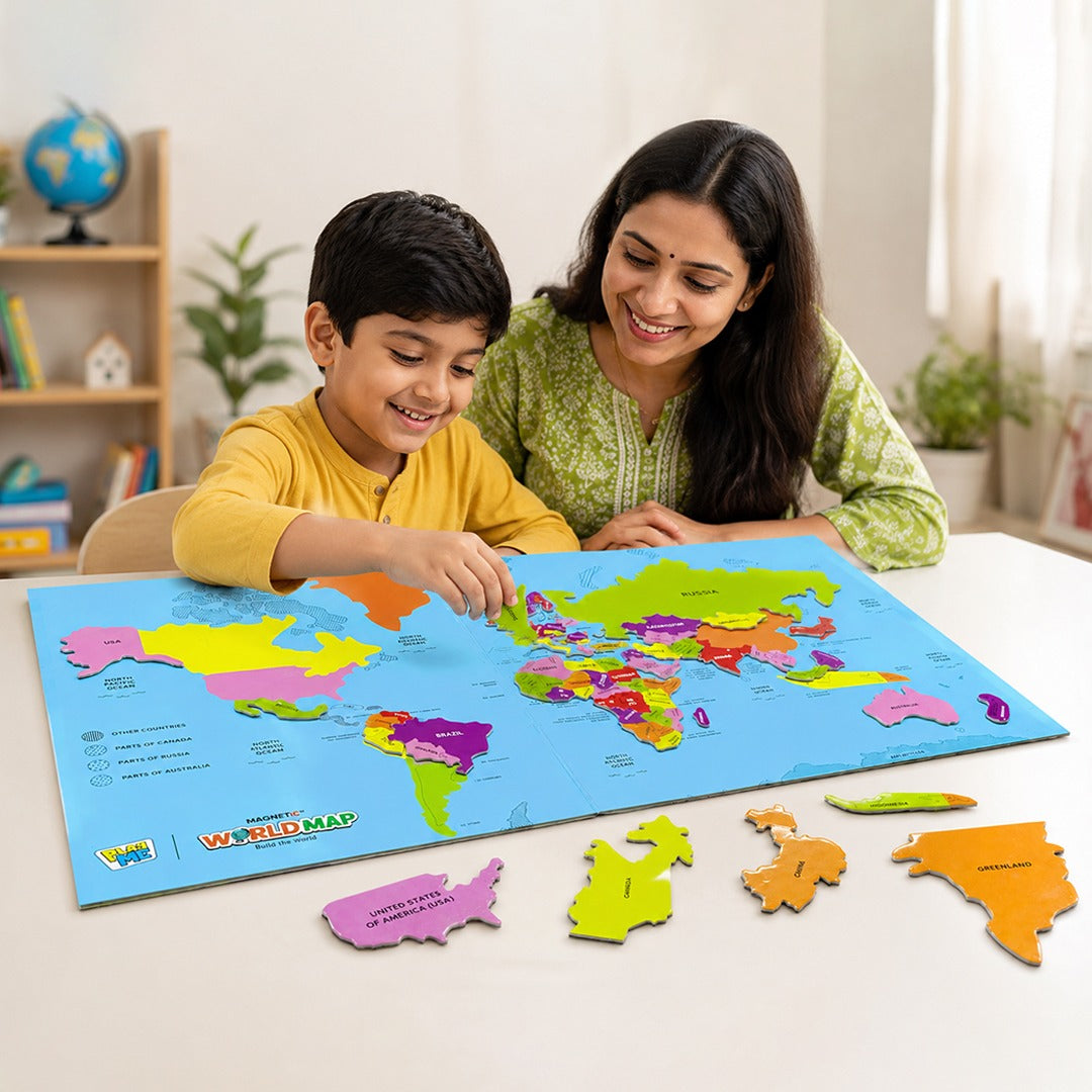 Mini Monk Magnetic World Map Puzzle