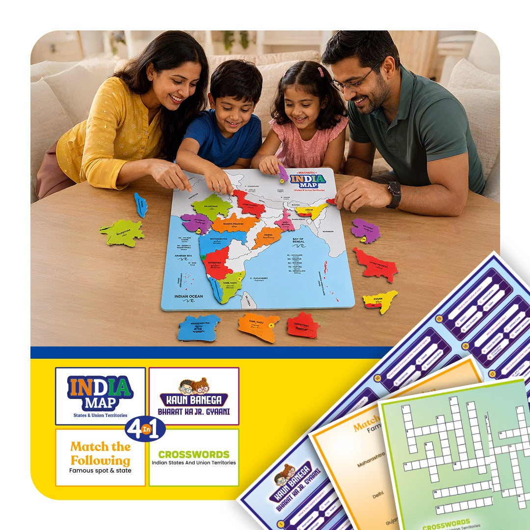 Mini Monk Magnetic India Map Puzzle