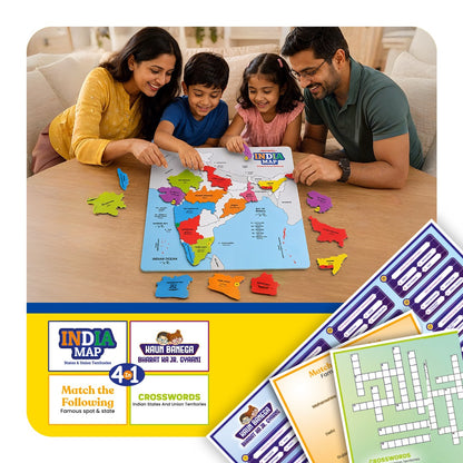 Mini Monk Magnetic India Map Puzzle