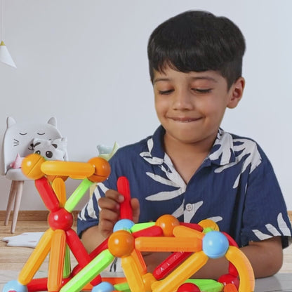 Magnetic Sticks and Rolling Balls Building Blocks